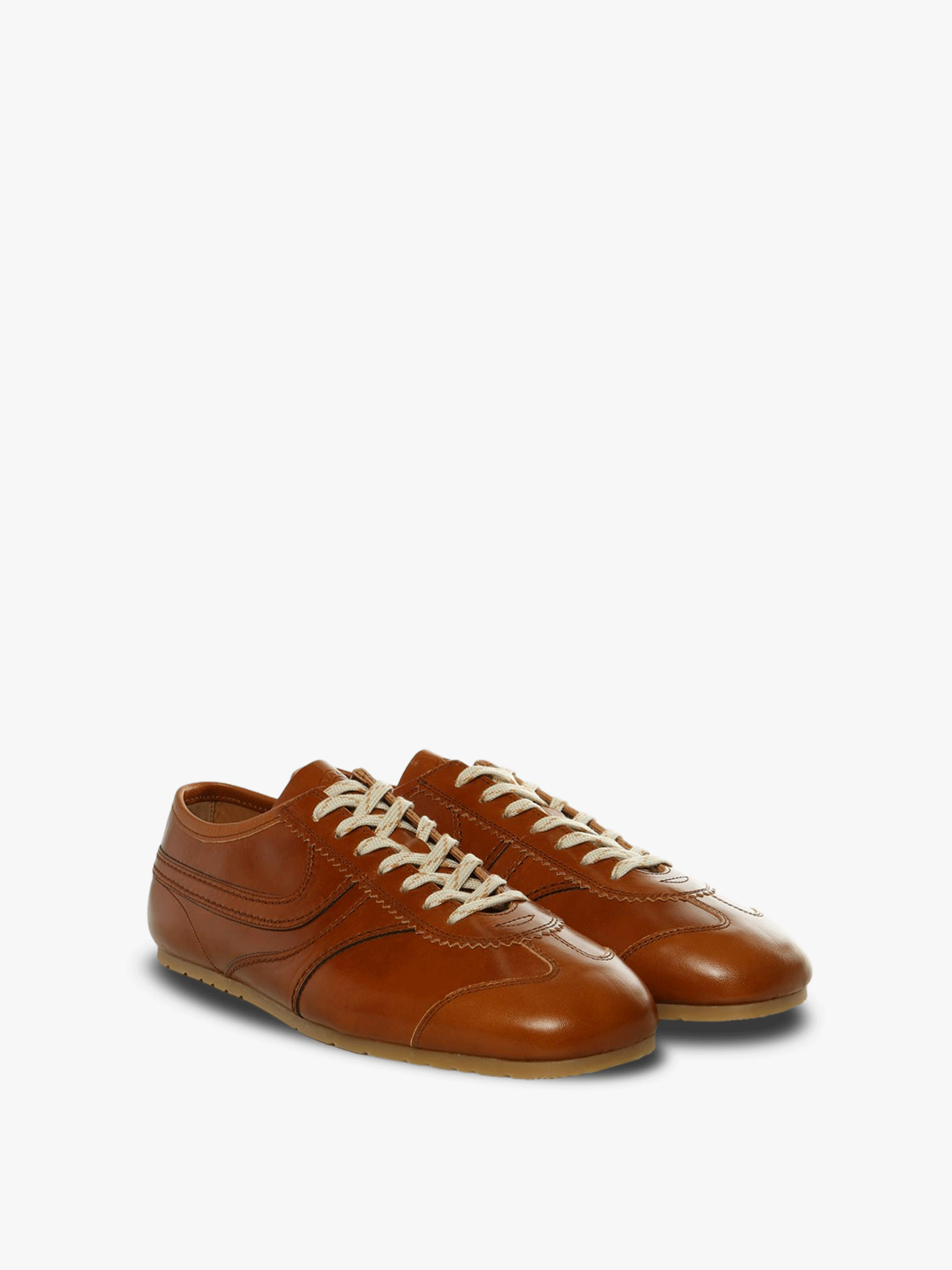 Brown shoes, side view