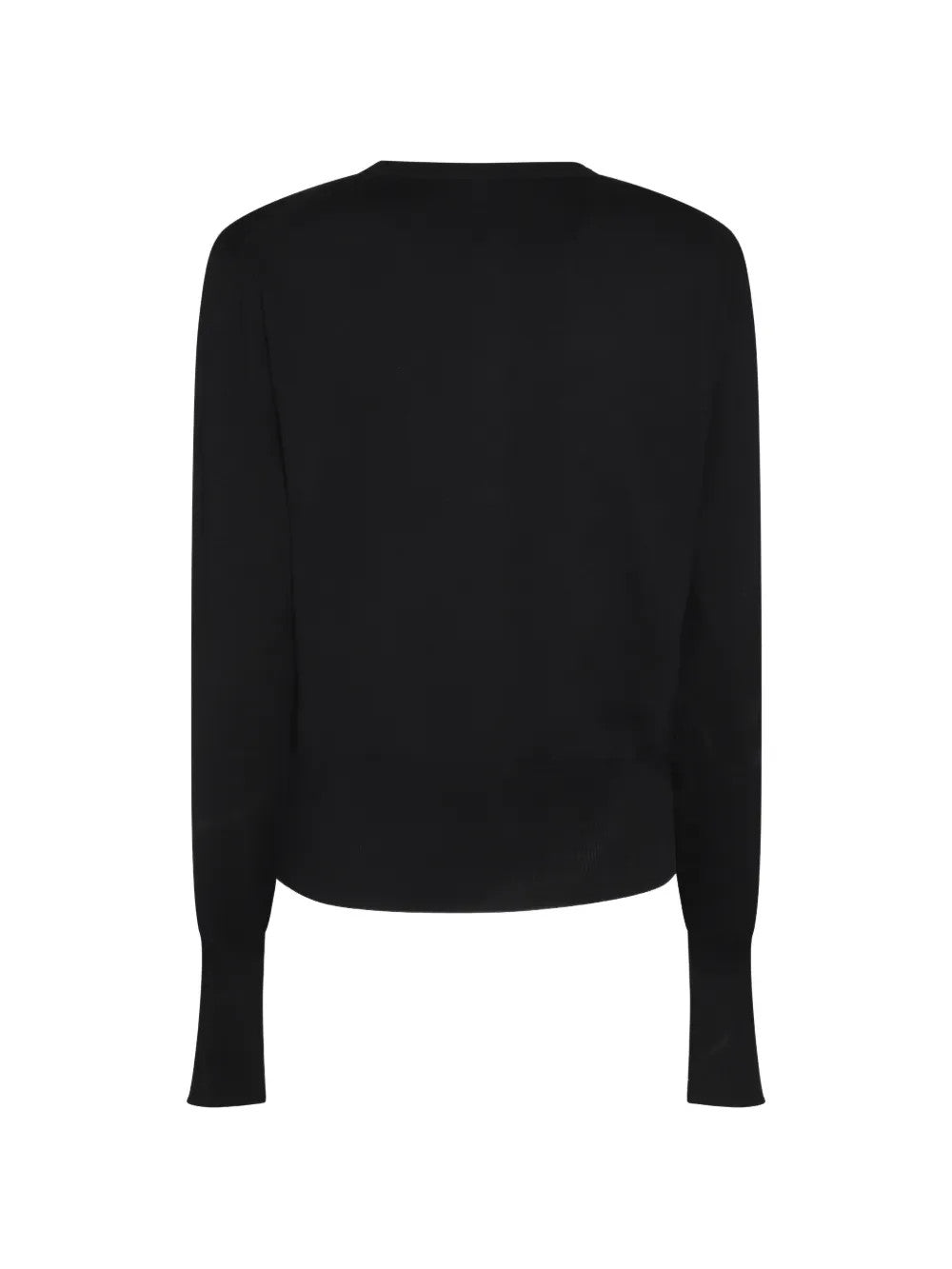 Black knitwear, back view
