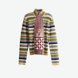 Burgundy knitwear, front view
