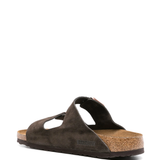 Brown shoes, back view