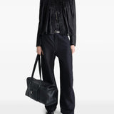 Black tops, full body view