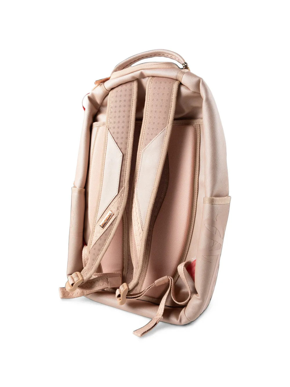 Tan bag, back view