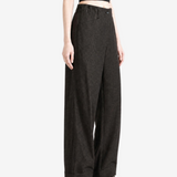 Brown pants, full body view