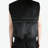 black jackets-coats worn by a person, showing the jackets-coats fit