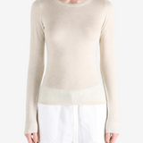 Tan t-shirt, full body view