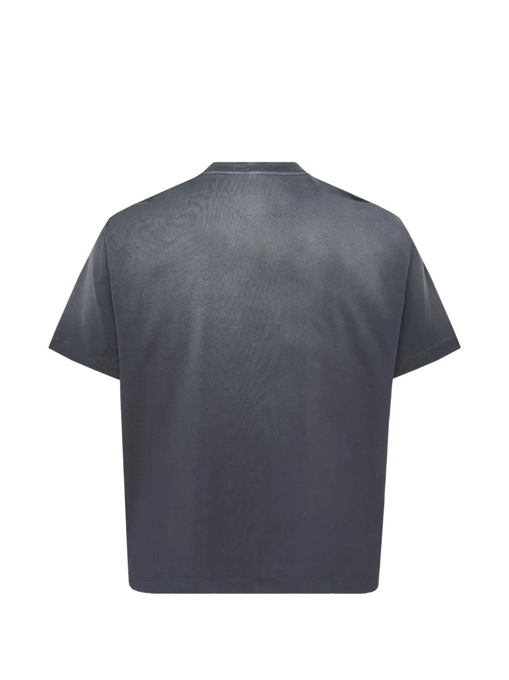 Grey shirt, back view