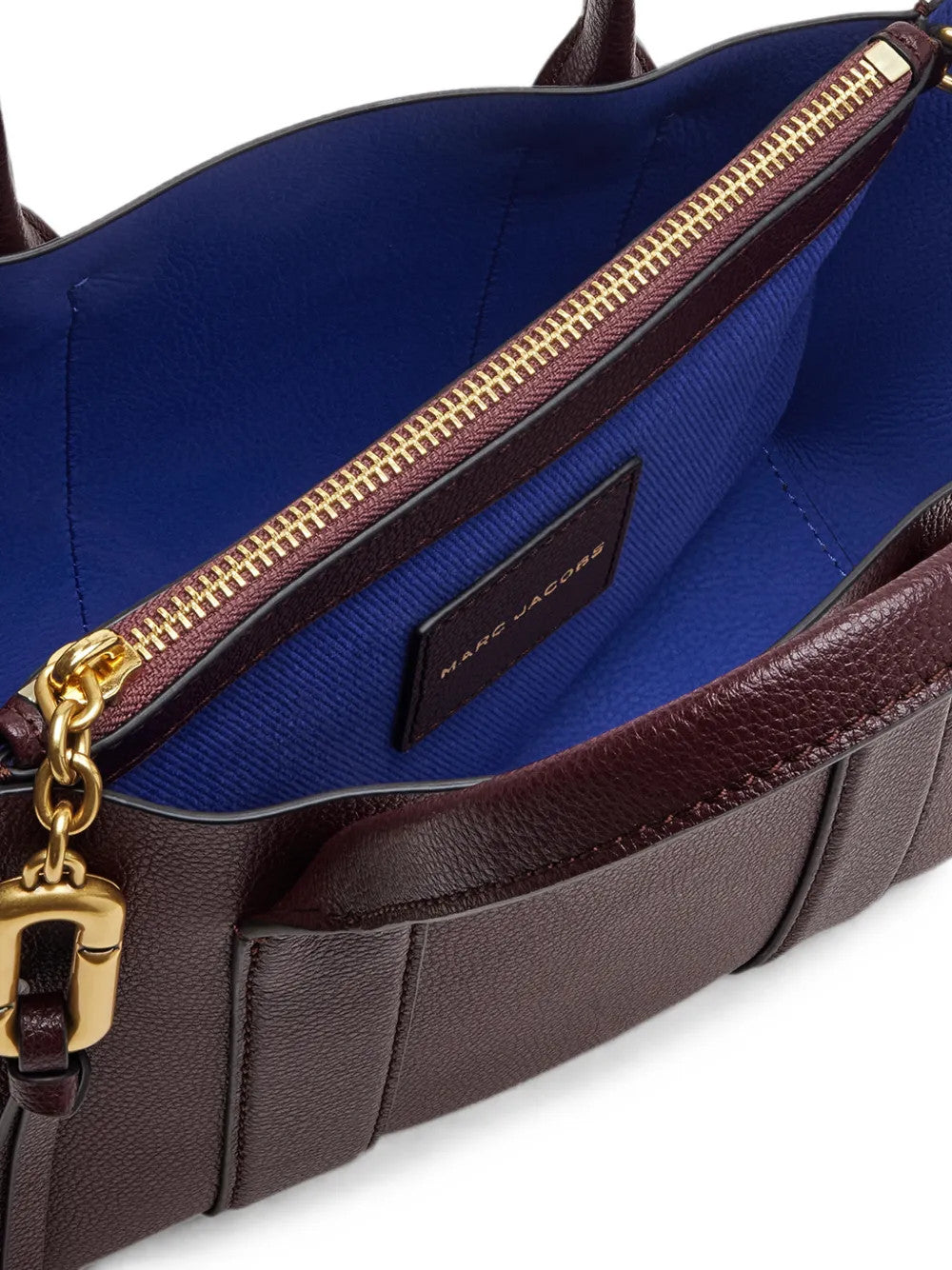 Close up of Burgundy bag, showing detail
