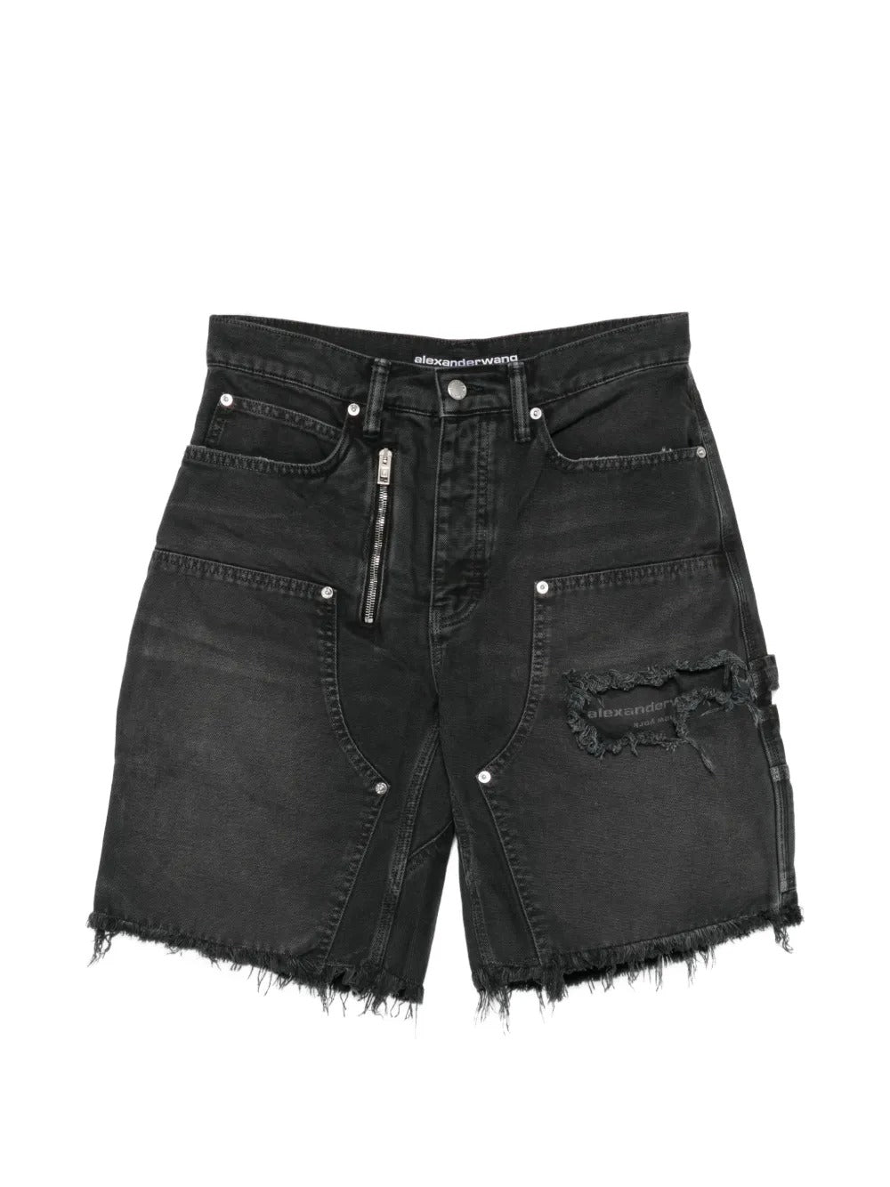 Black short, front view