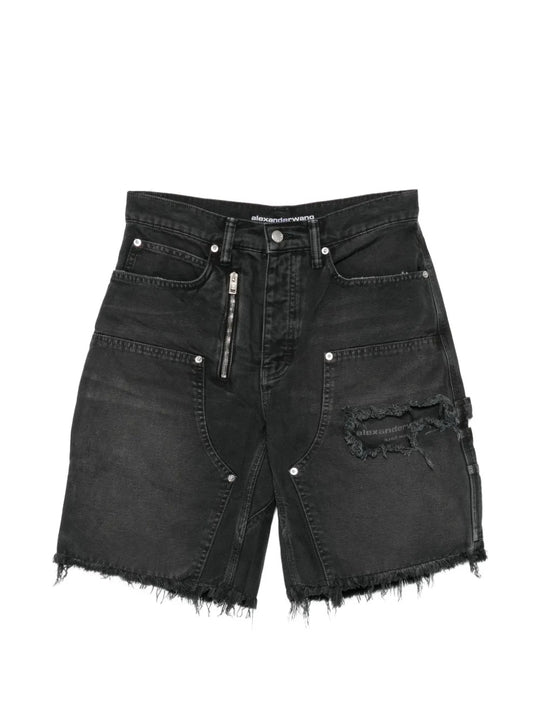 Black short, front view