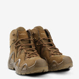 Tan boots, side view 