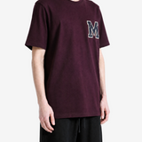 Burgundy t-shirt, full body view