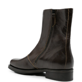 Brown boots, side view