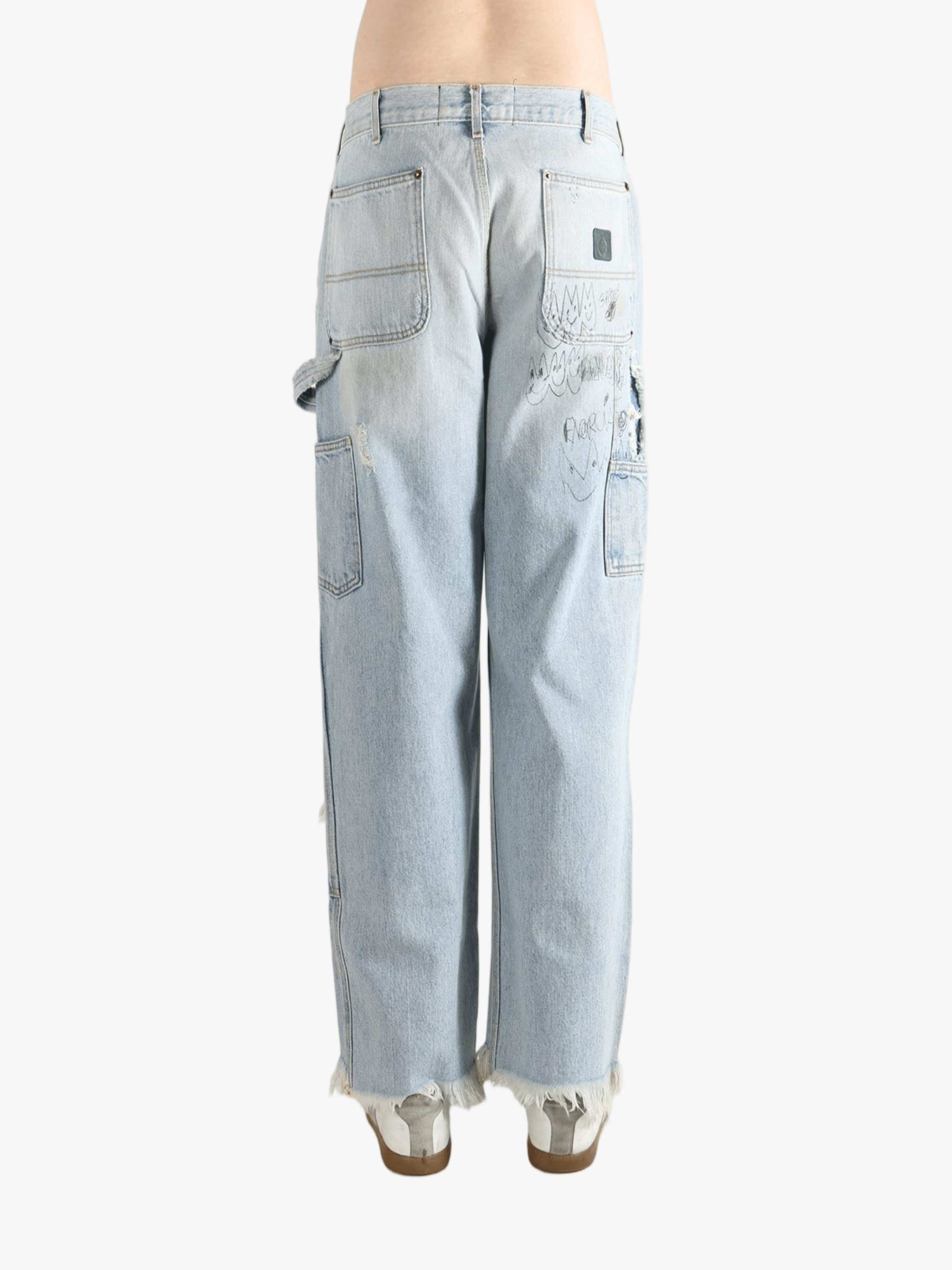 Blue jeans, back view