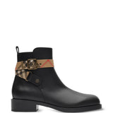 Black boots, front view