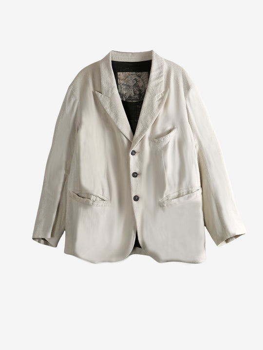 White blazer, front view