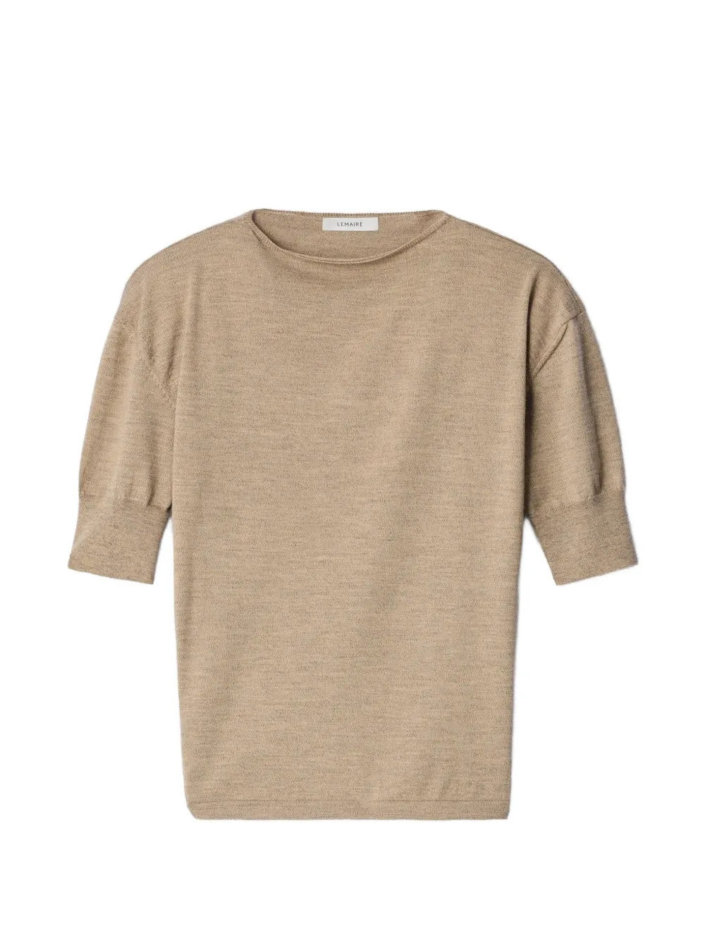 Tan knitwear, front view
