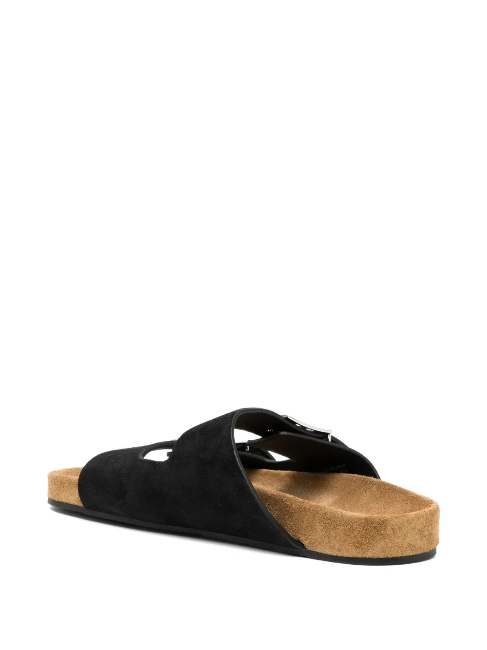 Black sandals, side view