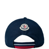 Navy hat, back view