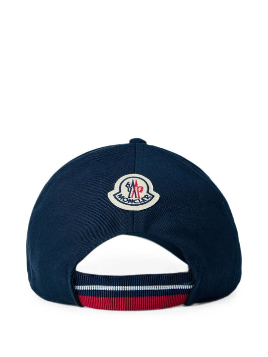 Navy hat, back view