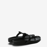 Black sandal, back view