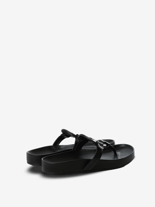 Black sandal, back view