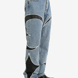 THUG CLUB - Men TC Leather Washing Denim Pants