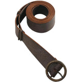 Brown accessories, front view