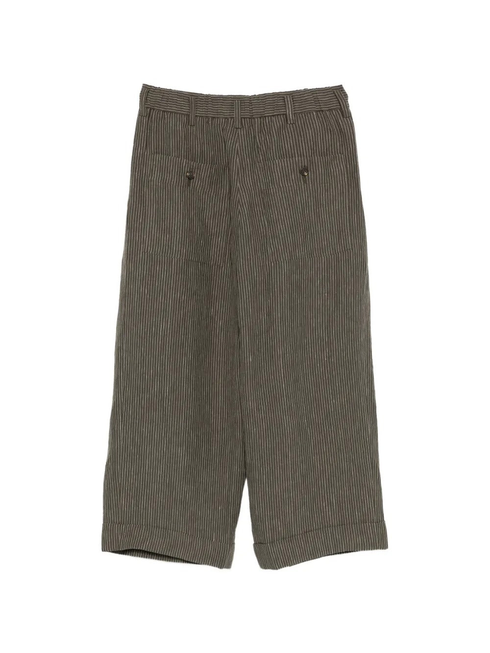 Brown pants, back view