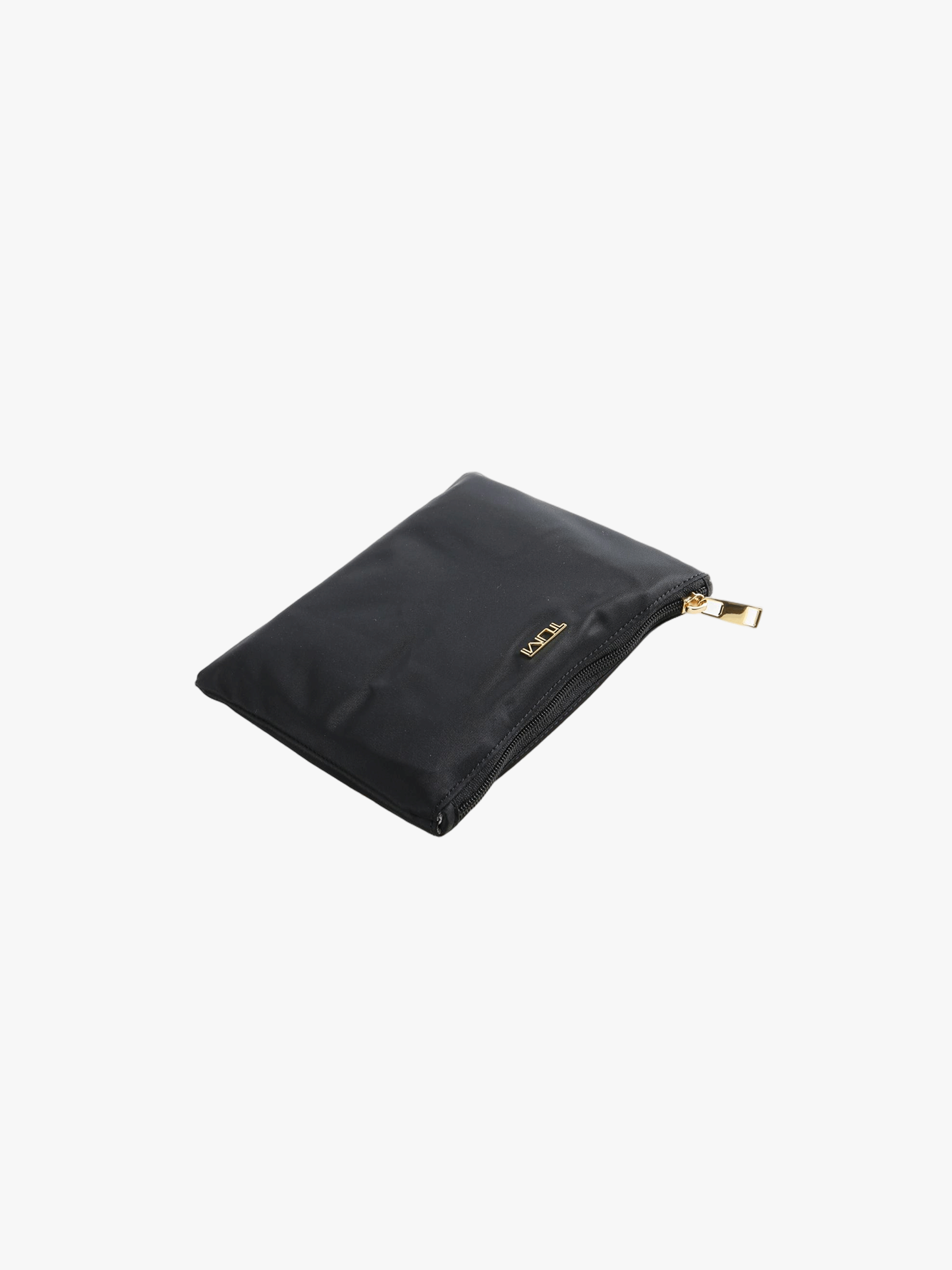 Close up of black bag, showing texture of the Nylon fabric