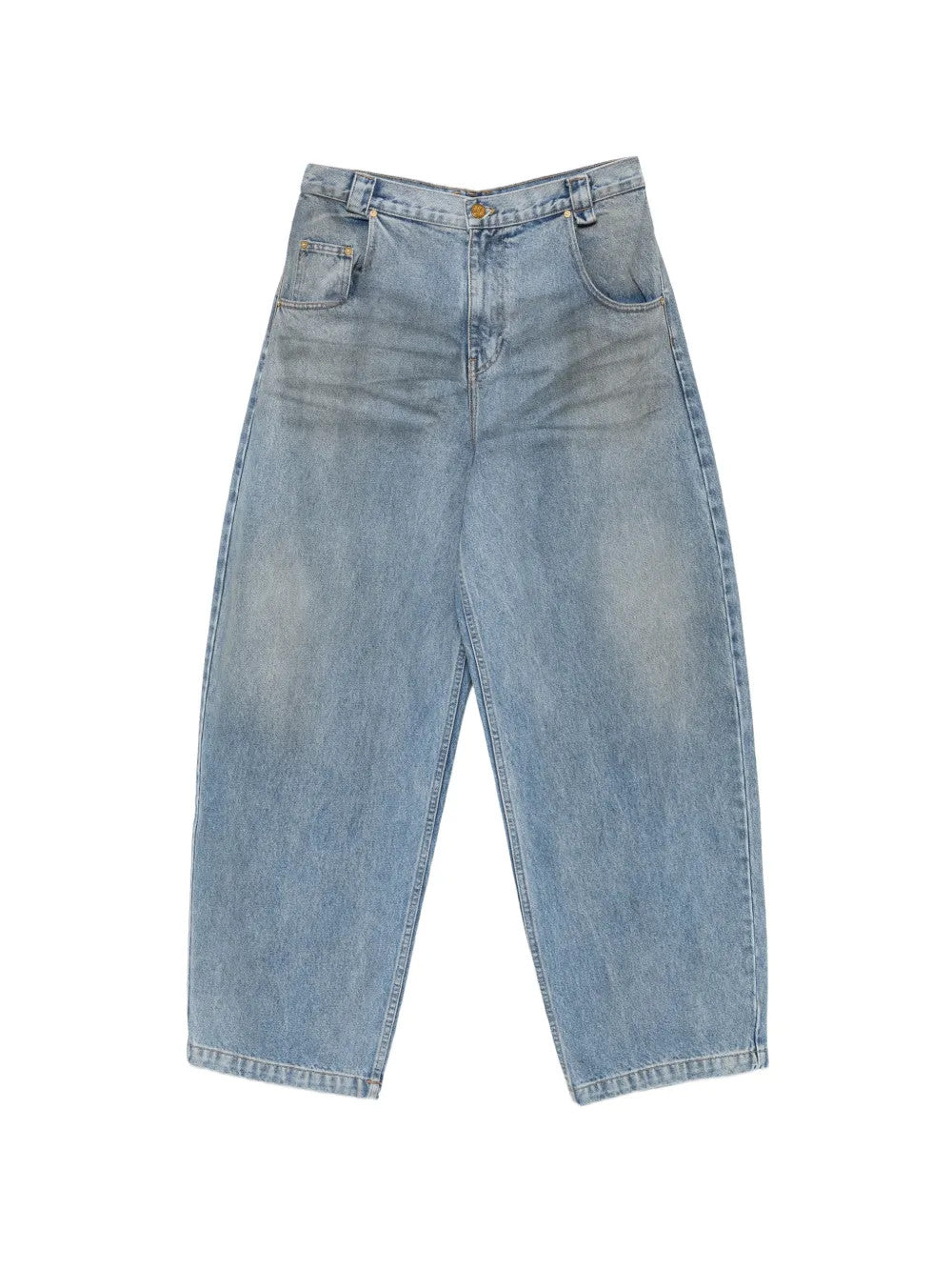 Blue pants, front view