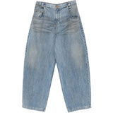 Blue pants, front view
