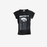 Black t-shirt, front view