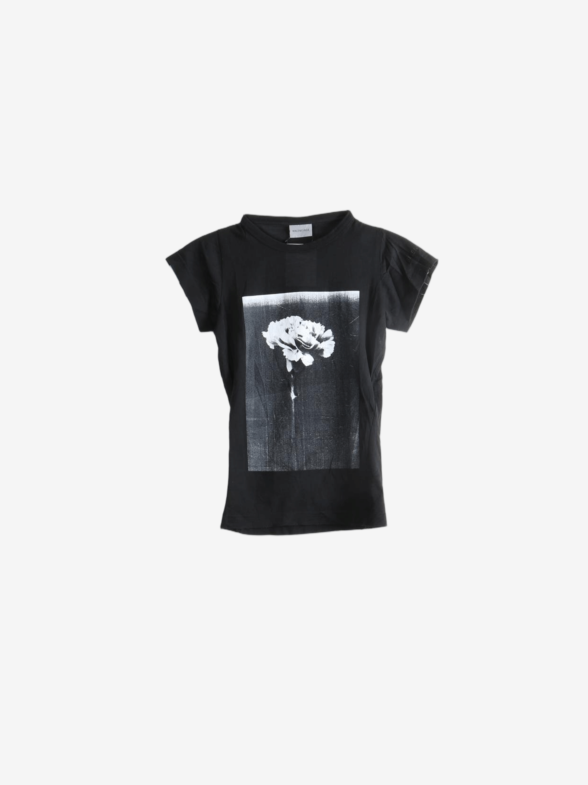 Black t-shirt, front view