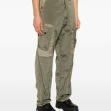 Green pants, full body view