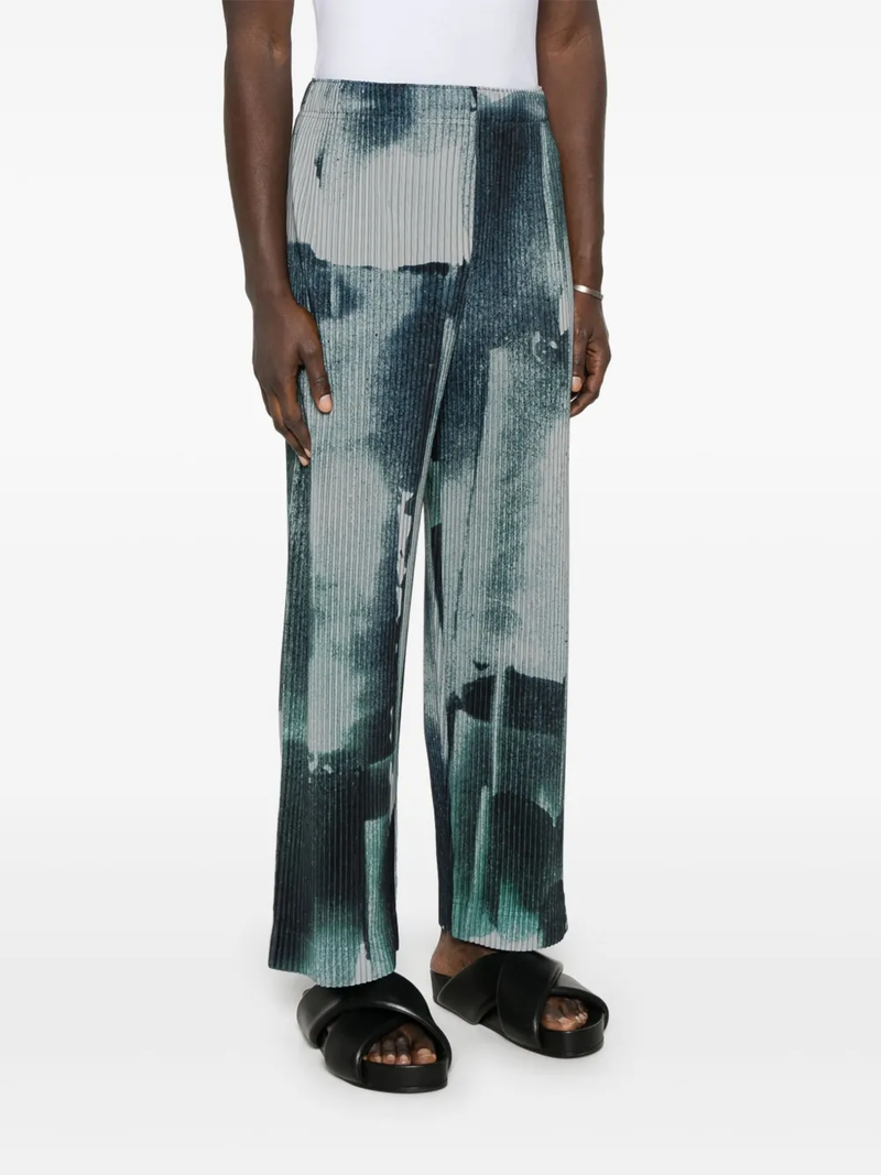 HOMME PLISSE ISSEY MIYAKE - Men Wind Walk Abstract Art Pant