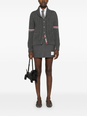 THOM BROWNE - Women Baby Cable Stitch Shawl Collar Cardigan