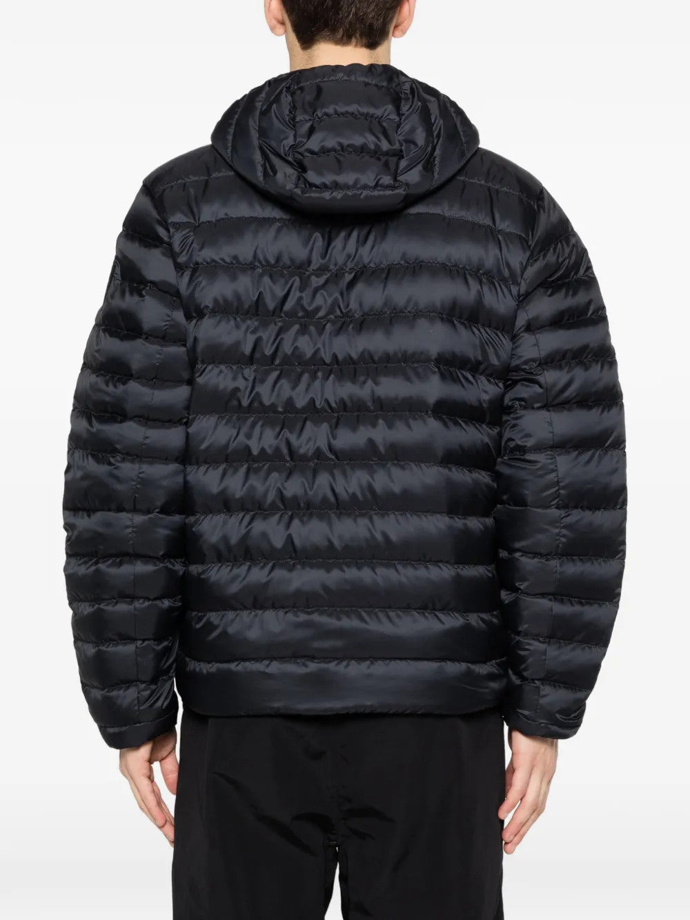 Black hoodie, full body view