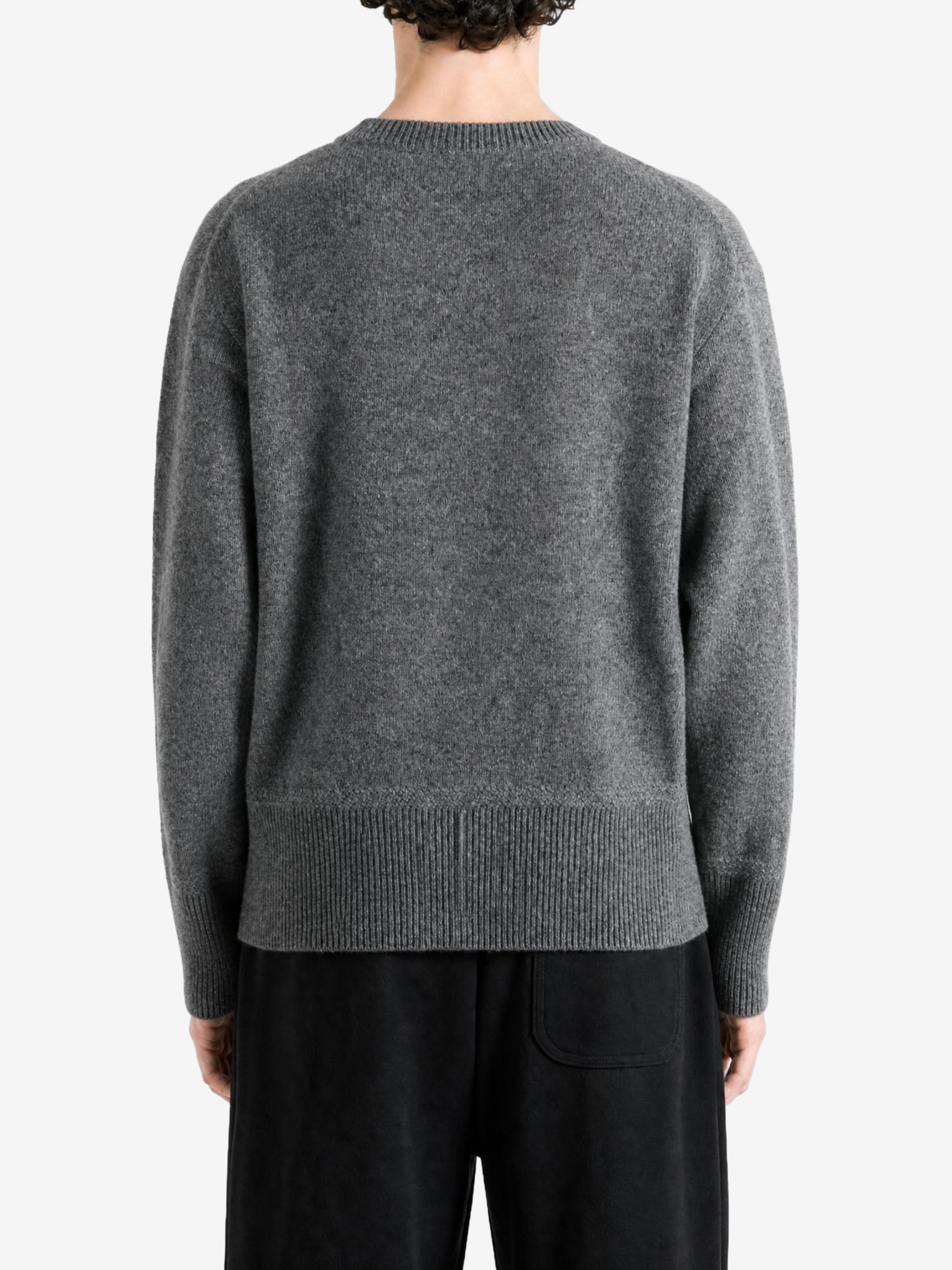 Grey knitwear, front view