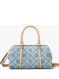 TORY BURCH - Women T Monogram Denim Mini Barrel Bag