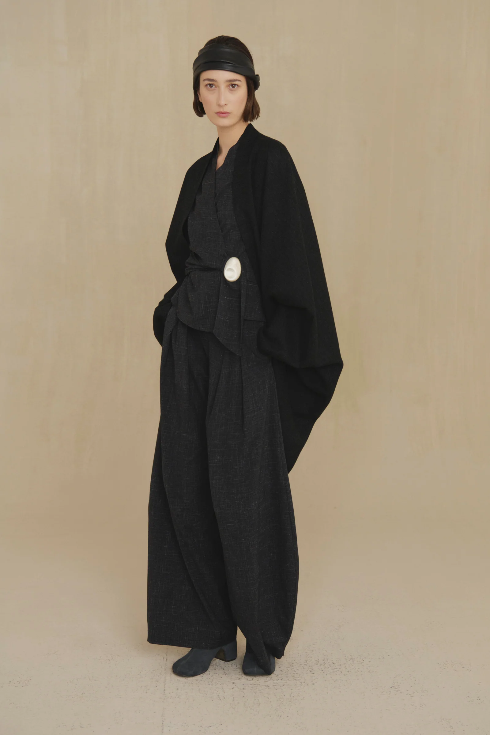 Black jacket, full body view
