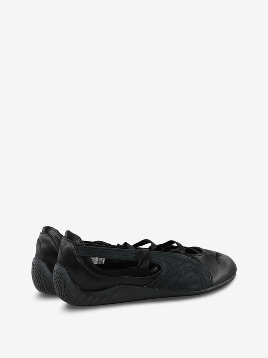 Black flats, side view