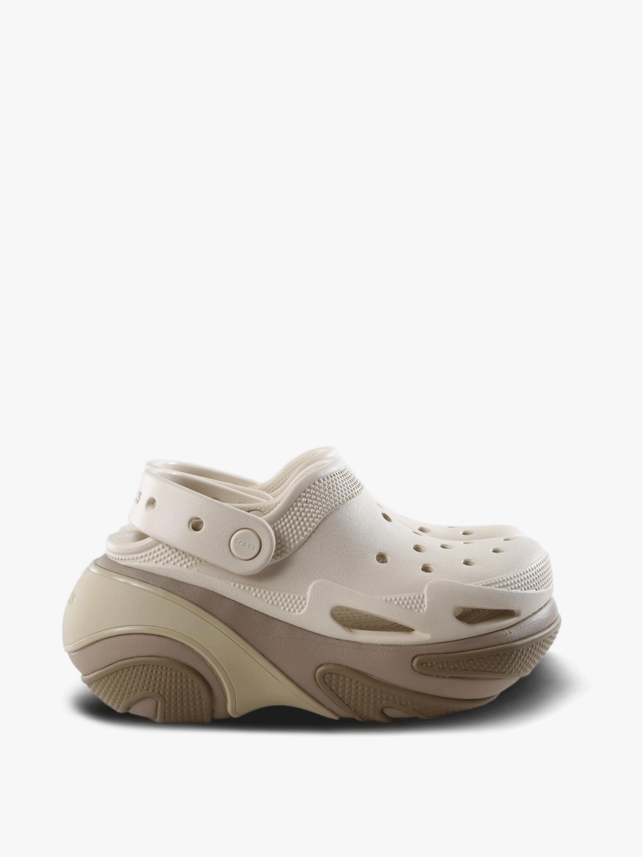 Tan shoes, side view