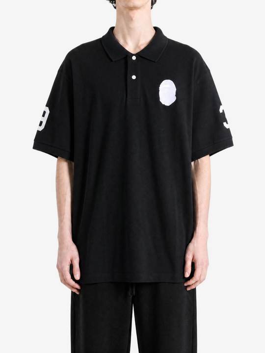 Black t-shirt, full body view