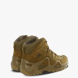 Brown boots, side view