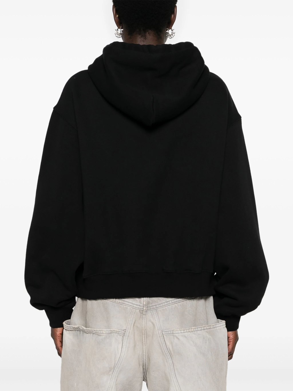 T BY ALEXANDER WANG - Women Essential Terry  With Puff Paint Logo Hoodie