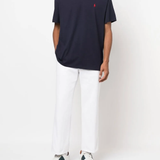 Navy shirt,full body view