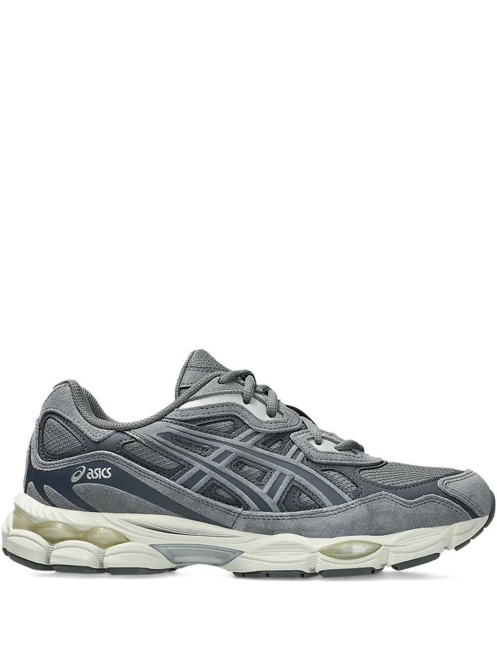 Grey sneakers, front view