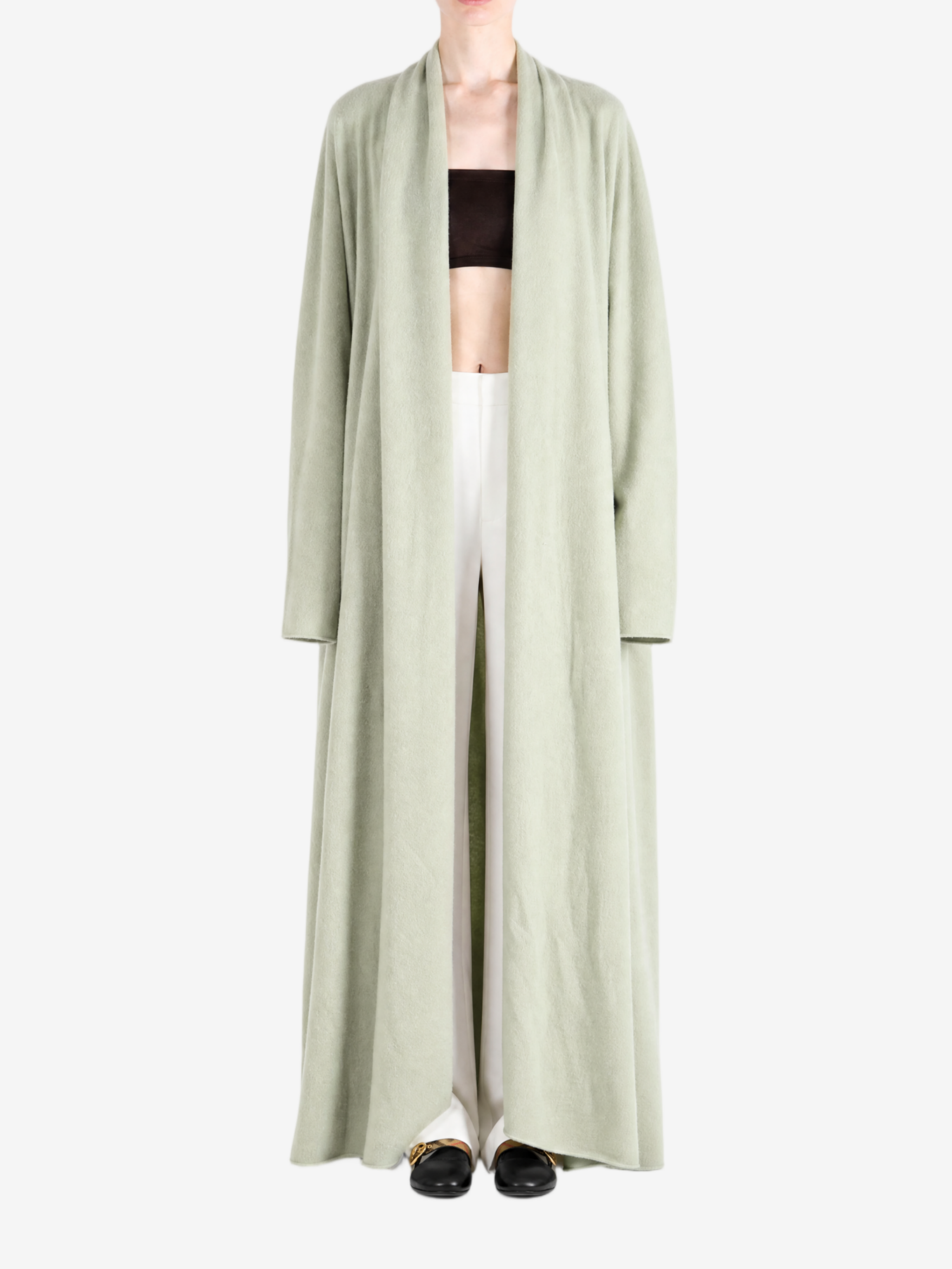 Green jacket, full body view