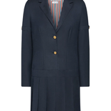 navy dress, front view