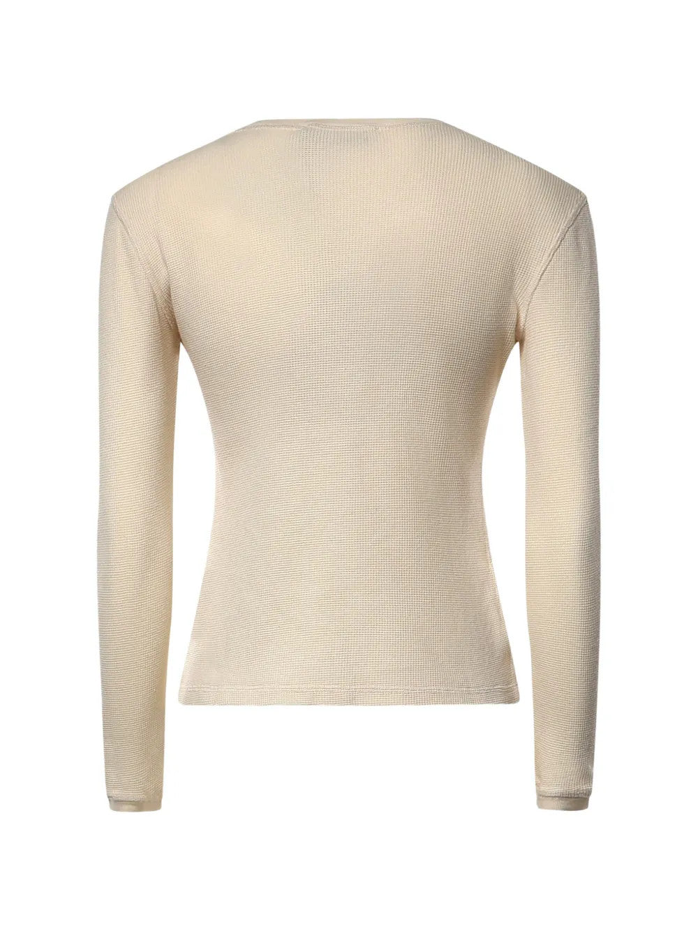Tan t-shirt, back view